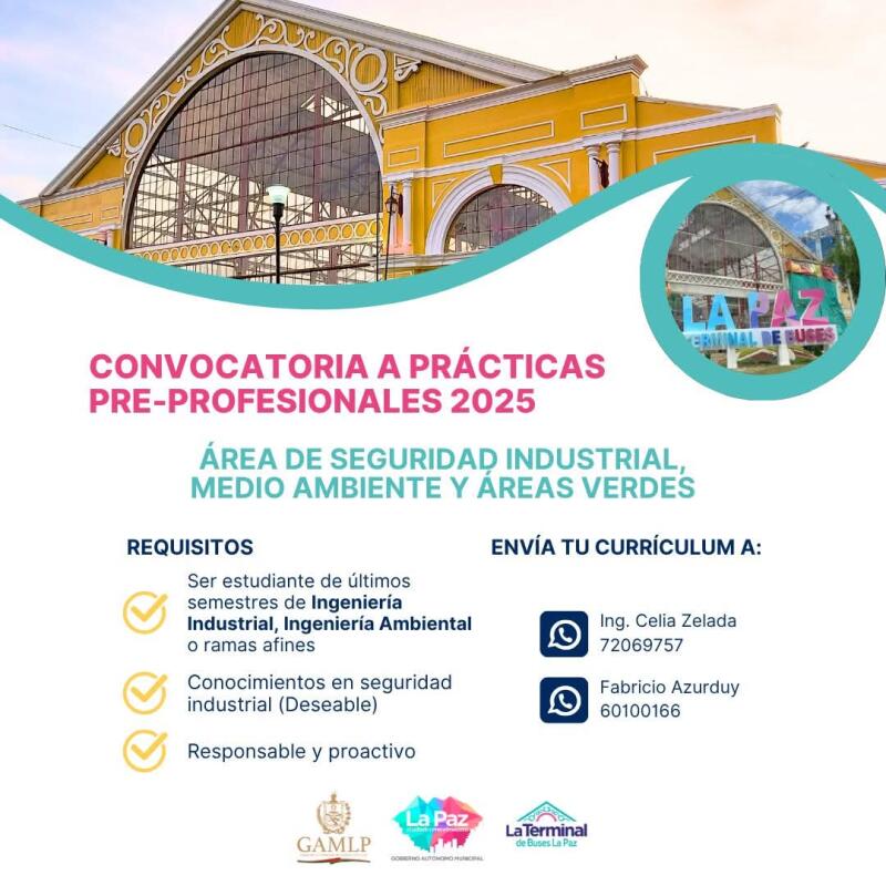 Esta es tu oportunidad para ser parte de la Terminal de Buses La Paz.